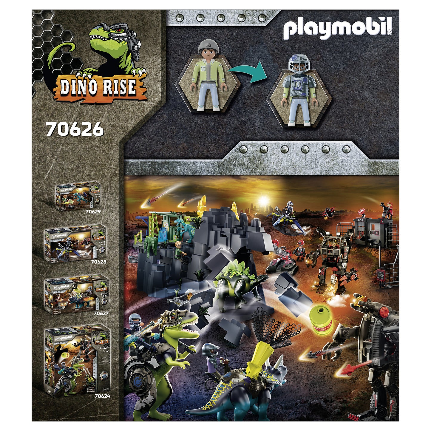 playmobil - Dino Rise - Saichania: Abwehr des Kampfläufers