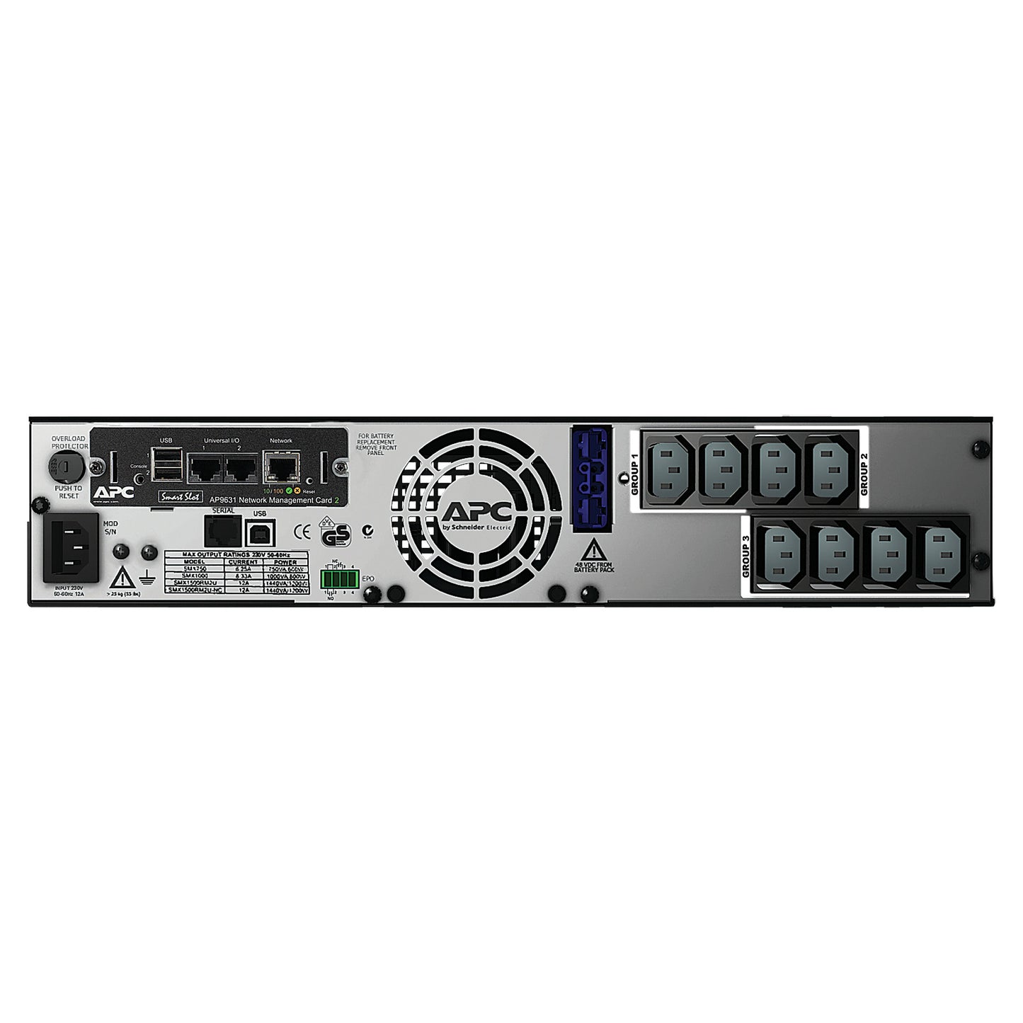 APC Smart-UPS Rack/Tower SMX1500RMI2UNC 1500VA 19" 2HE inkl. Netzwerkkarte