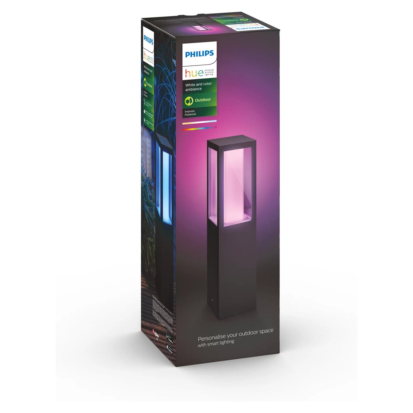 Philips Hue White&Col. Amb. Impress Sockelleuchte klein sw