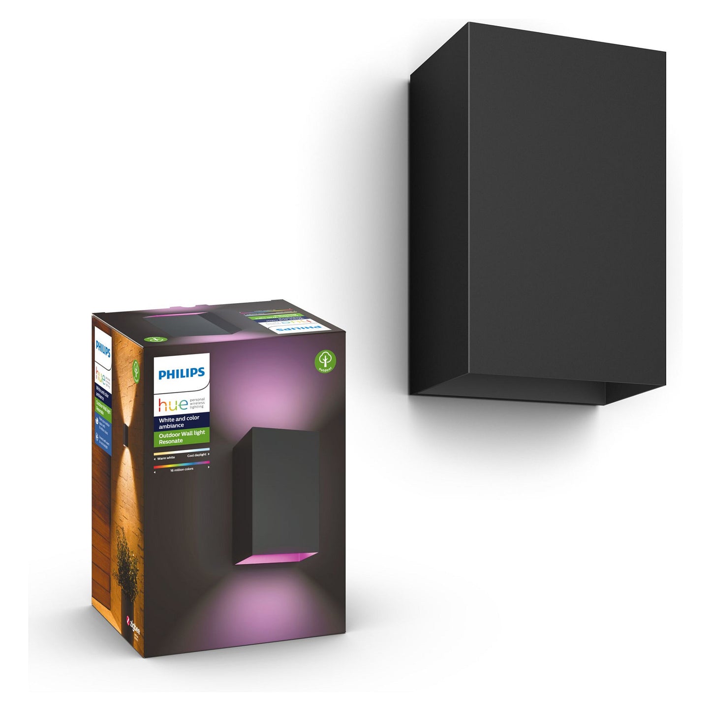 Philips Hue White & Color Ambiance Resonate Wandleuchte Schwarz 1200lm