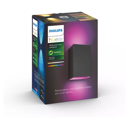 Philips Hue White & Color Ambiance Resonate Wandleuchte Schwarz 1200lm
