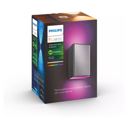Philips Hue White & Color Ambiance Resonate Wandleuchte Silber 1200lm