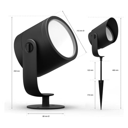 Philips Hue White & Color Ambiance Lily XL Spot 1 flg. Schwazr Verlängerung