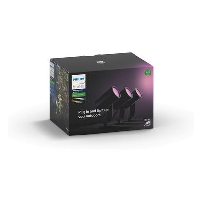 Philips Hue White & Color Ambiance Lily Spot 3 flg. Schwarz 3640lm Basis