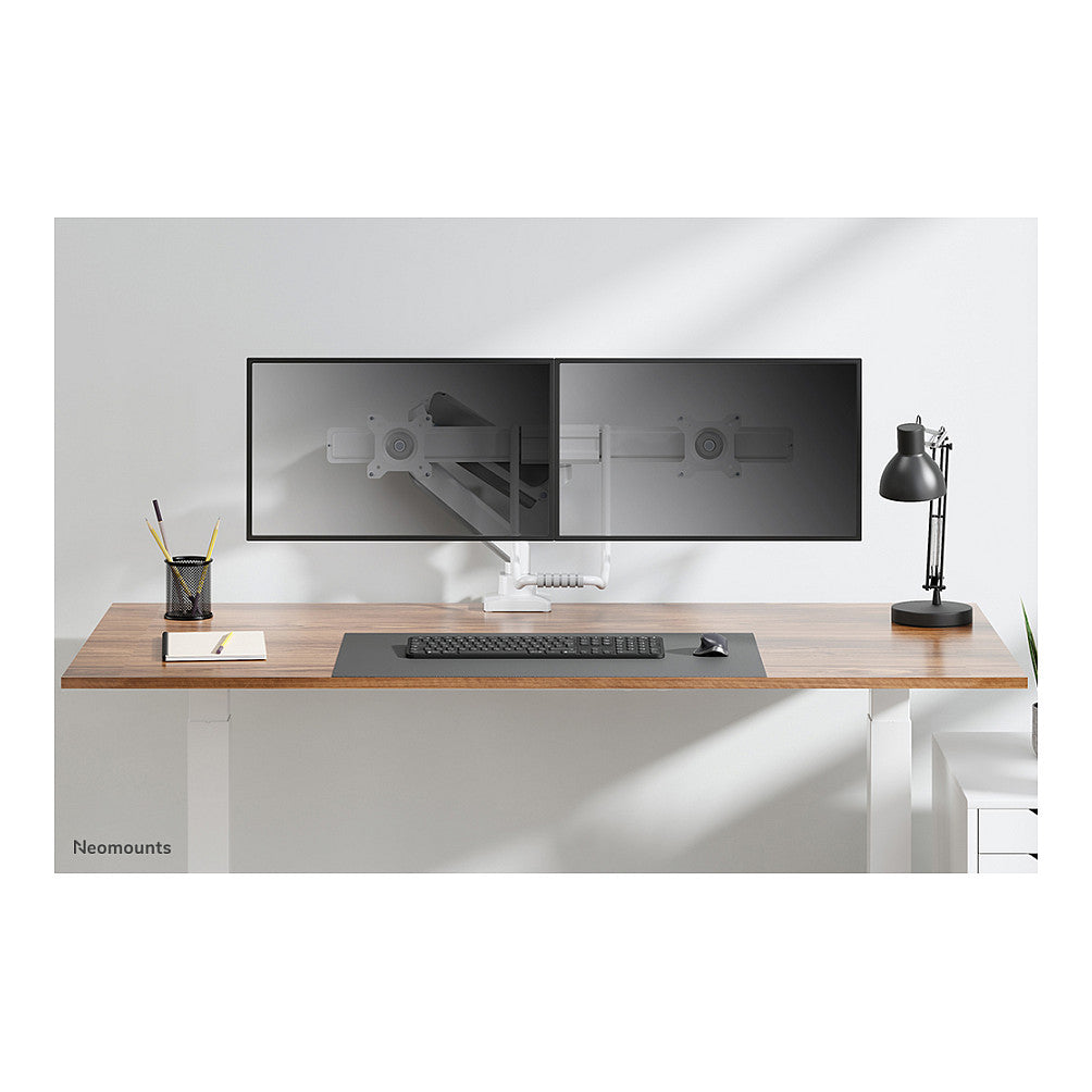 Neomounts Full Motion Tischhalterung für zwei Flachbildschirme 17-32'' 7KG 2x 8KG White