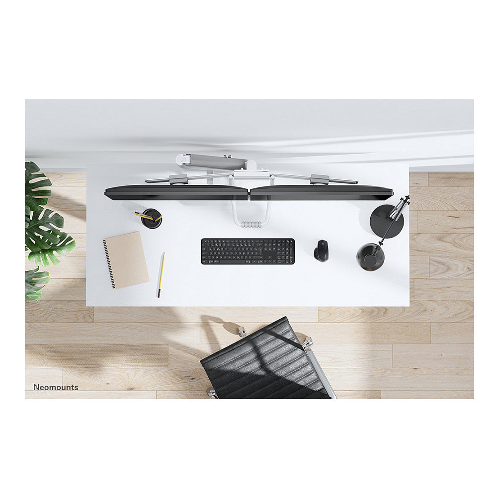 Neomounts Full Motion Tischhalterung für zwei Flachbildschirme 17-32'' 7KG 2x 8KG White