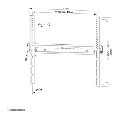 Wandhalterung neigbar für 32-65' Bildschirme 35KG Black Neomounts