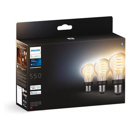 Philips Hue White Ambiance E27 Filament 3erPack