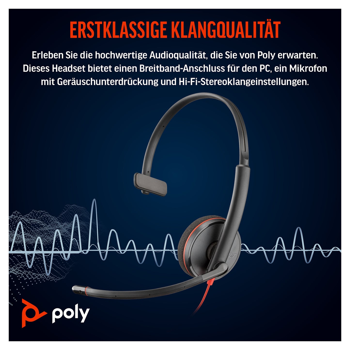 HP Poly Headset Blackwire C3210 Mono USB-C/A