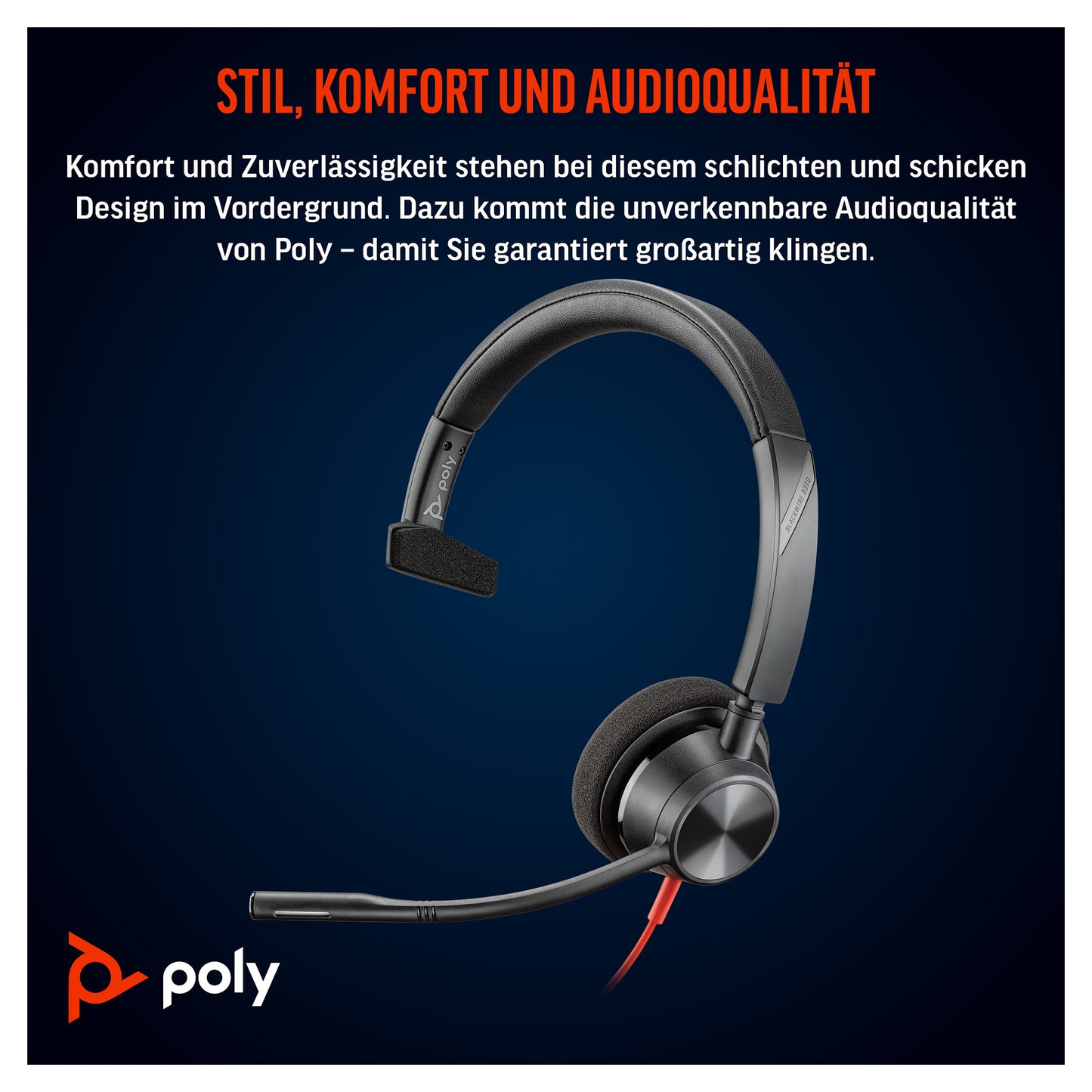 HP Poly Headset Blackwire C3310 Mono USB-C/A