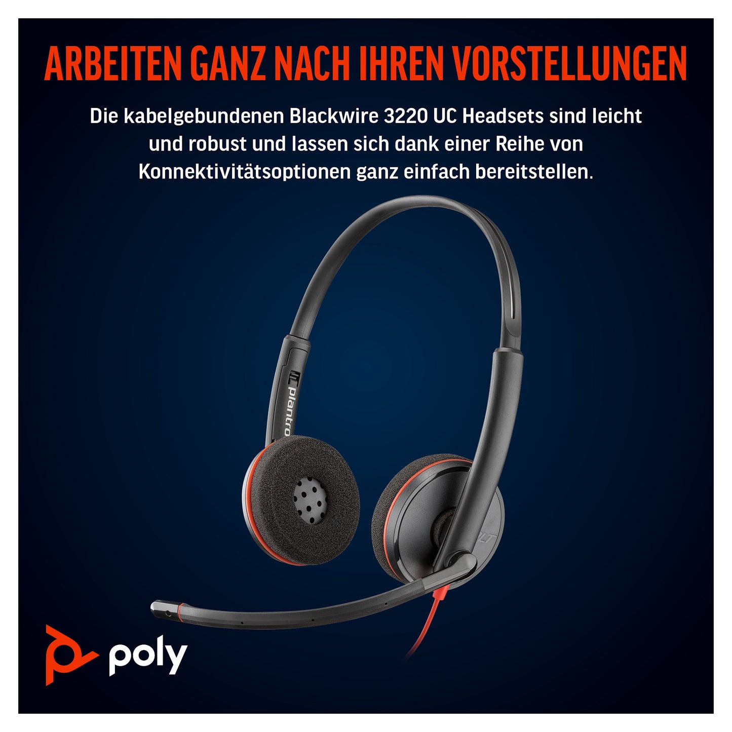 HP Poly Headset Blackwire C3220 Stereo USB-C/A