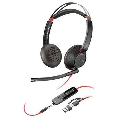 HP Poly Headset Blackwire C5220 Stereo USB-C/A & 3,5 mm (bulk)