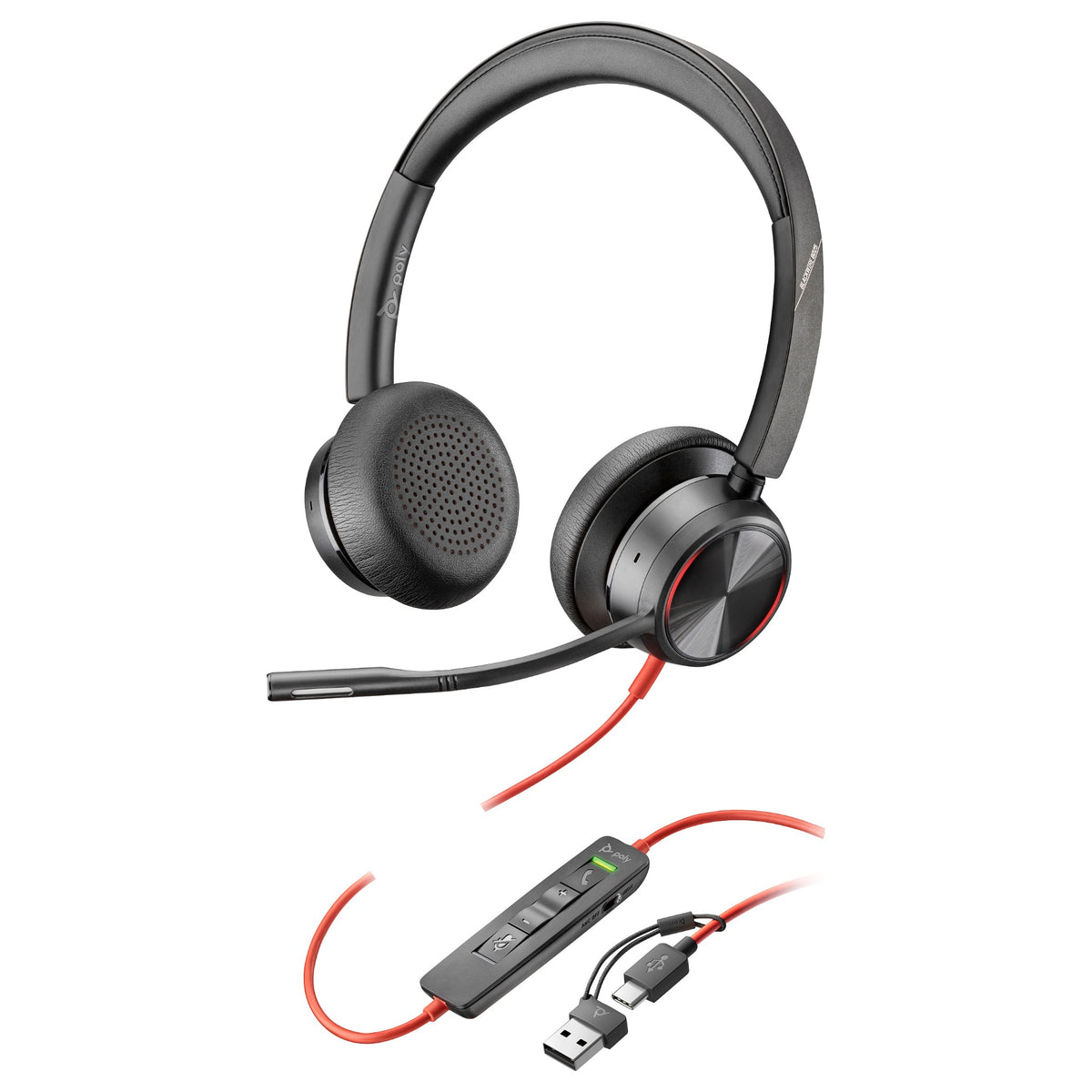HP Poly Headset Blackwire C8225 Stereo USB-C/A