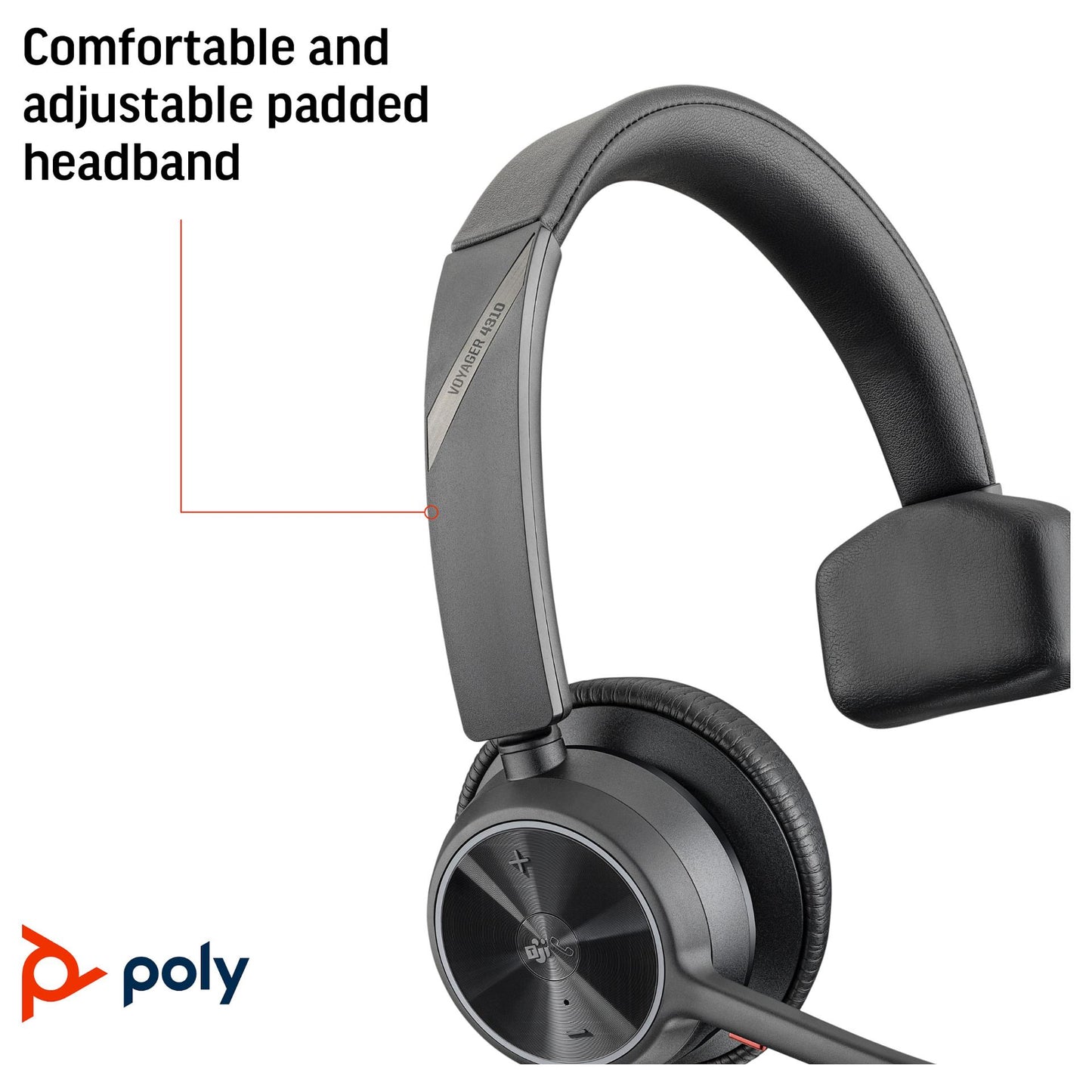 HP Poly BT Headset Voyager 4310 UC Mono USB-A Teams