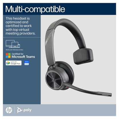 HP Poly BT Headset Voyager 4310 UC Mono USB-A Teams mit Stand