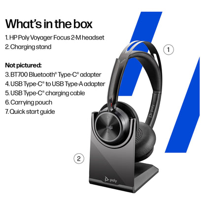 HP Poly BT Headset Voyager Focus 2 UC inkl. LS USB-C/A Teams