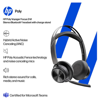 HP Poly BT Headset Voyager Focus 2 UC inkl. LS USB-C/A Teams