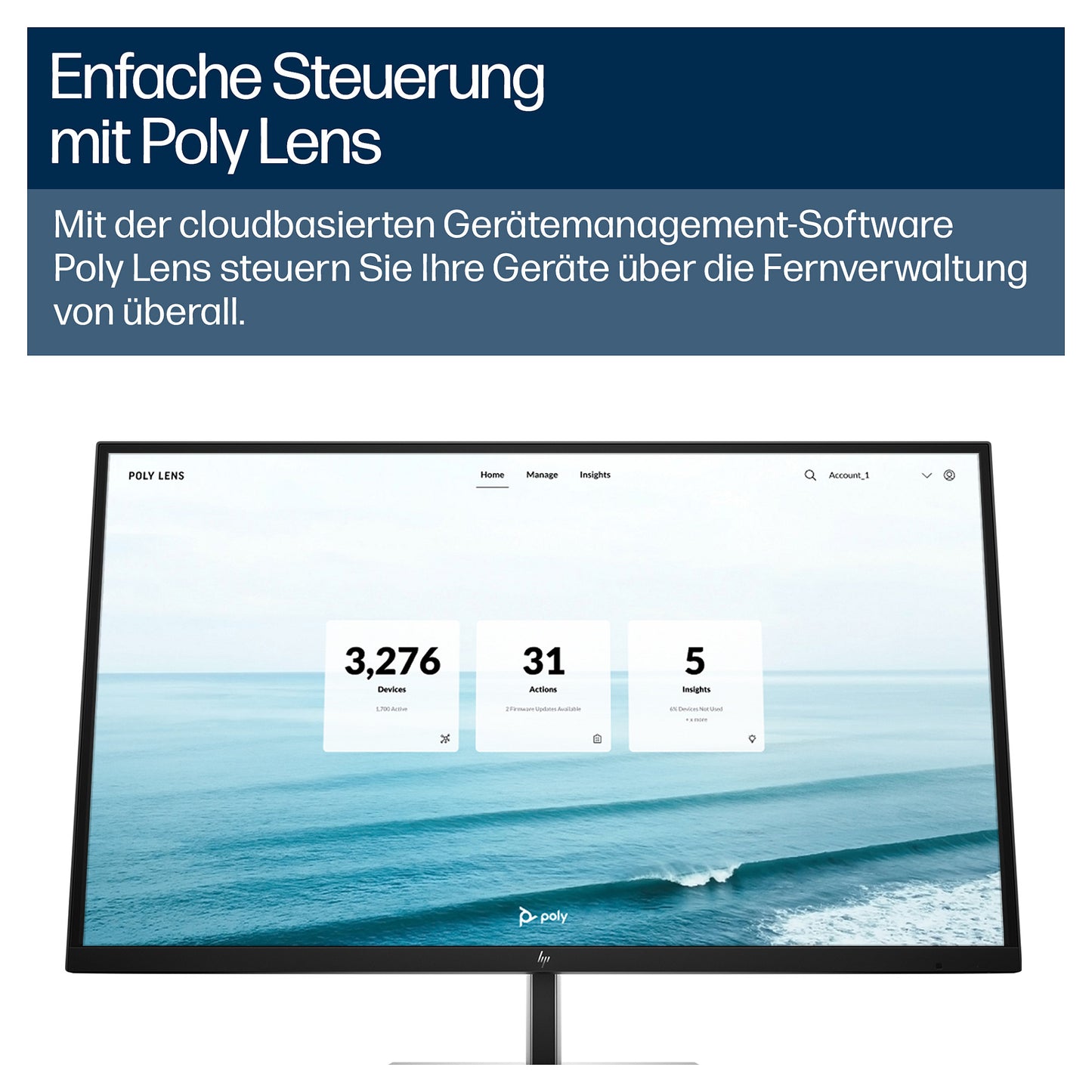 HP Poly Studio V52 USB 4K Videobar Teams