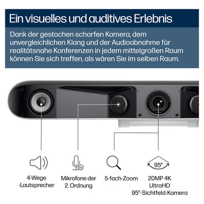 HP Poly Studio V52 USB 4K Videobar Teams