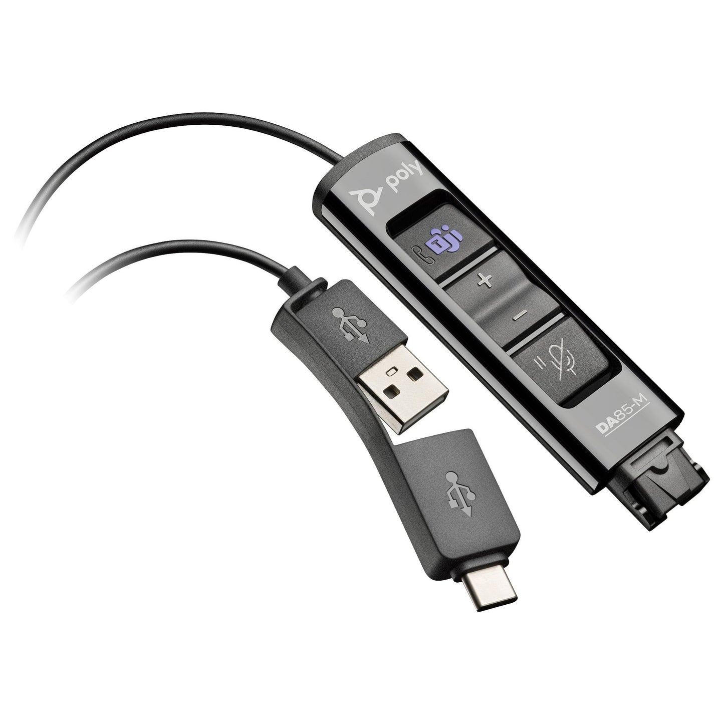 HP Poly DA85-M Wideband QD auf USB-Adapter Teams (USB-A & USB-C)