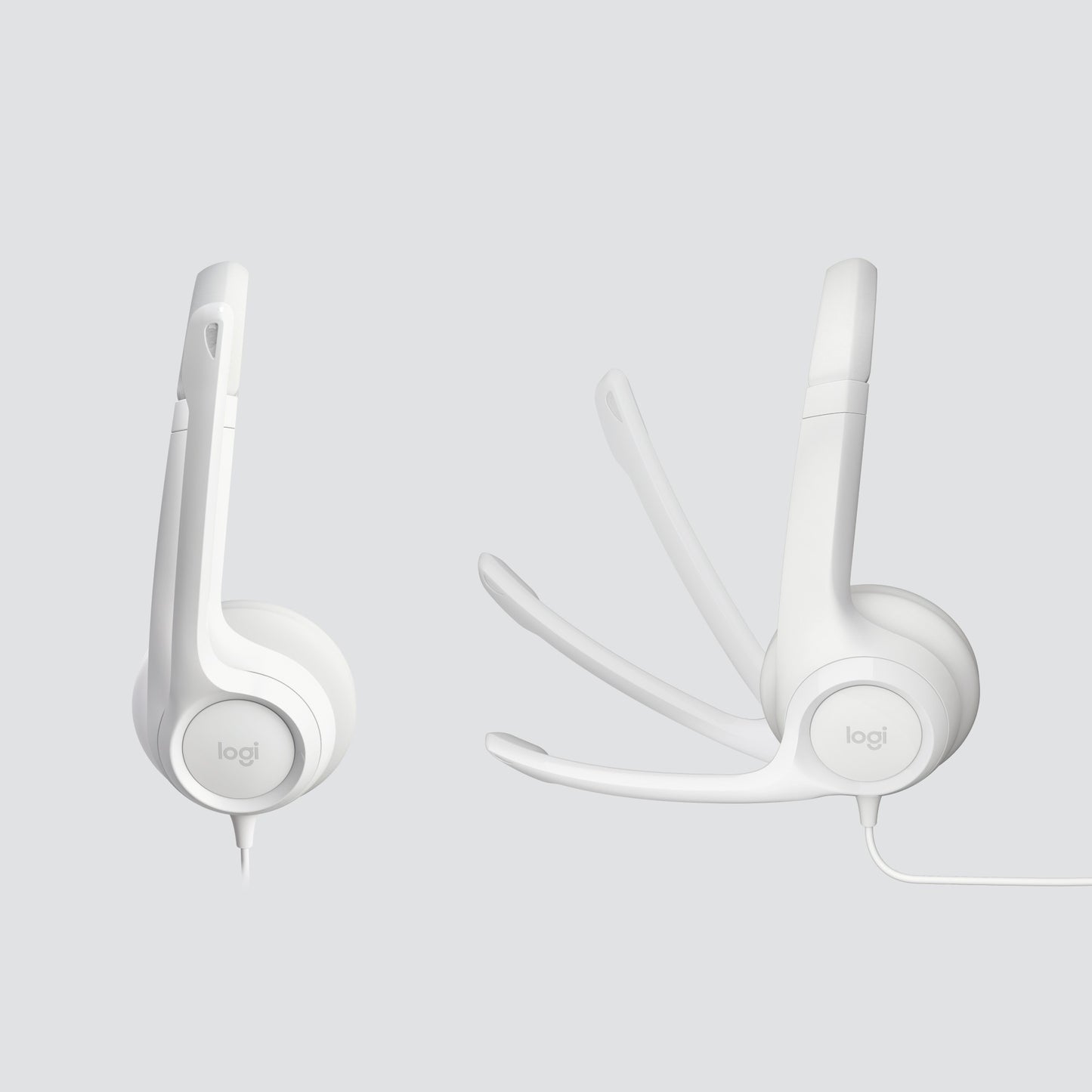 LOGITECH H390 Headset on-ear wired USB-A off-white