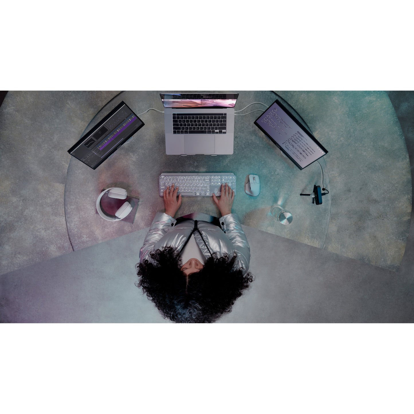 Logitech MX Keys S - Keyboard with Backlight - pale gray