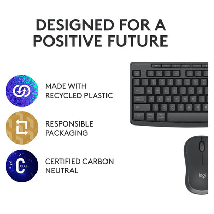 Logitech Desktop MK370 Wireless Black - US Layout