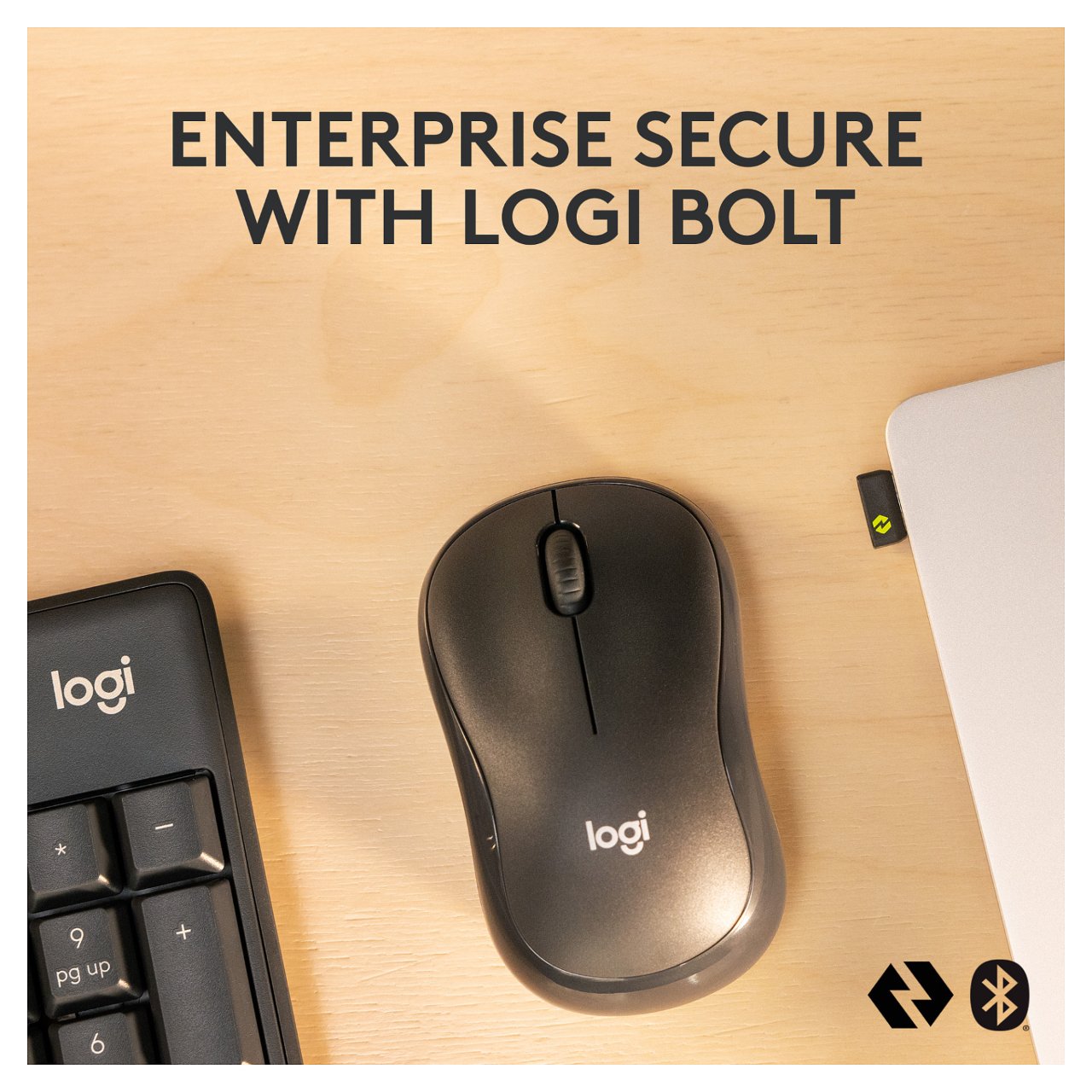Logitech Desktop MK370 Wireless Black - US Layout