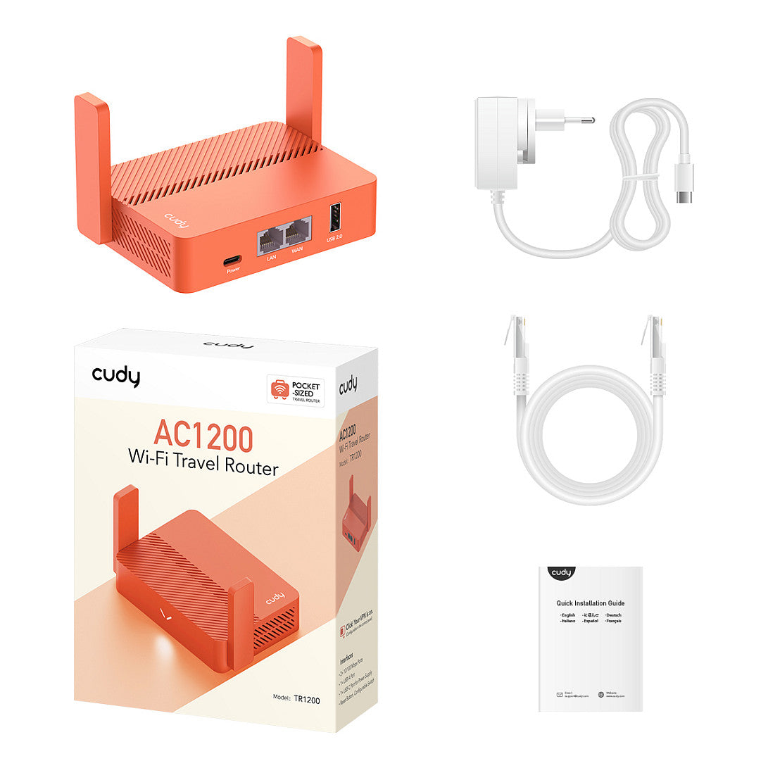 Cudy AC1200 Wireless Mini VPN Router with USB