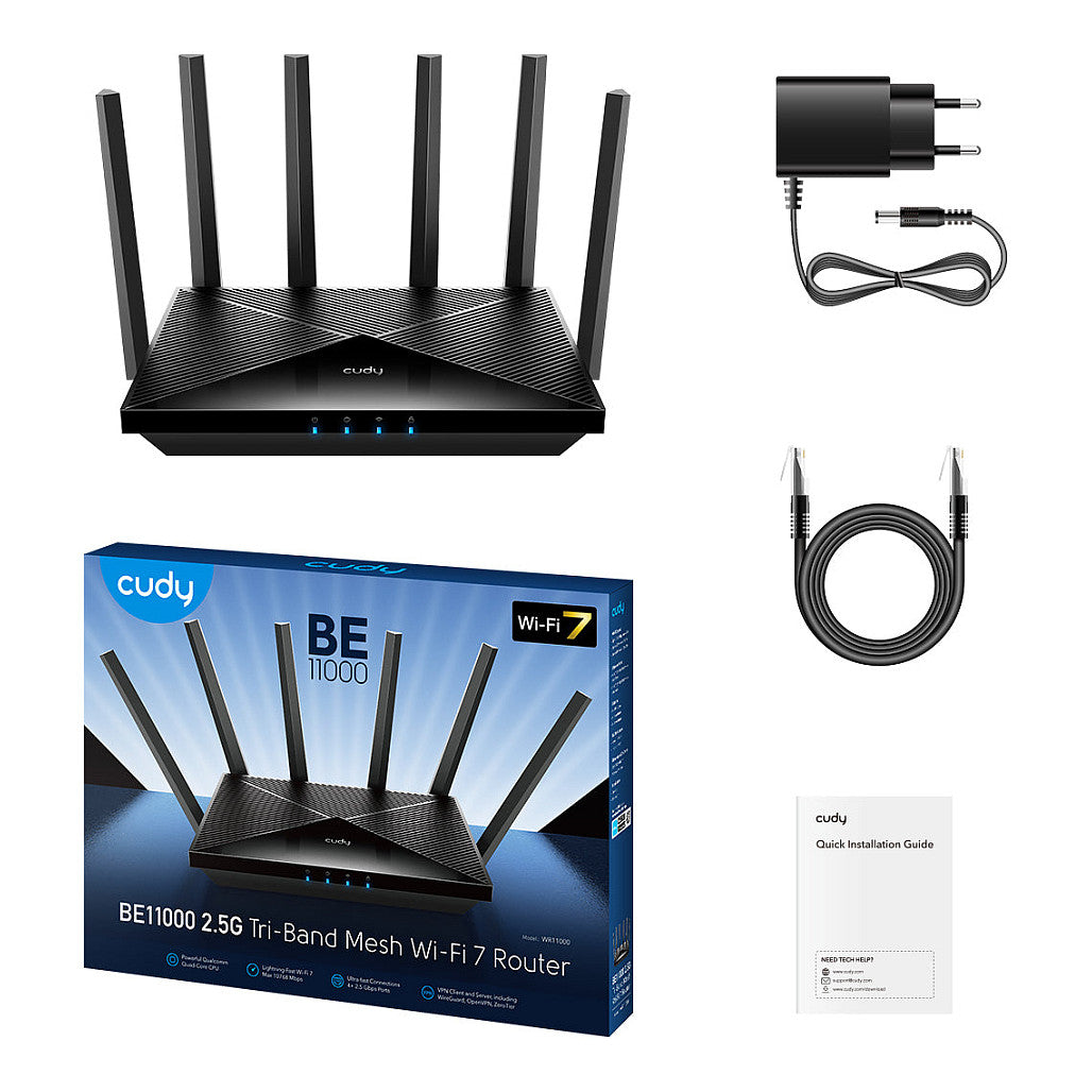 Cudy BE11000 2.5G Tri-Band Wi-Fi 7 Mesh Router