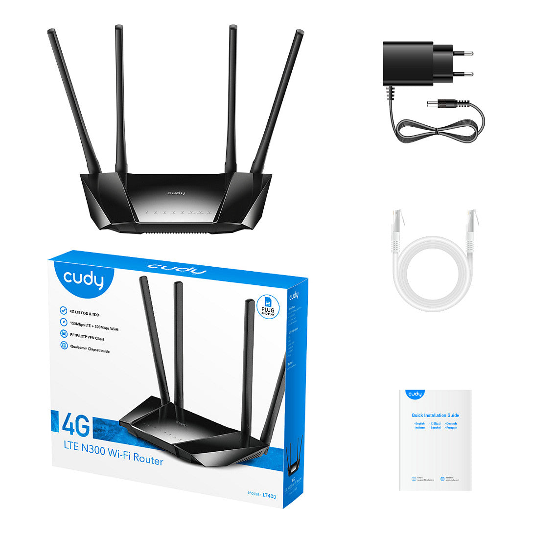 Cudy N300 Wi-Fi 4G LTE Cat4 Router