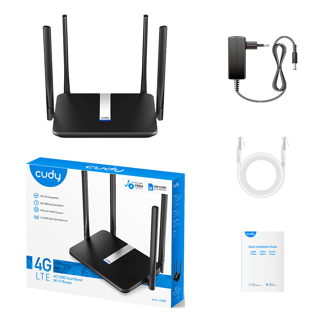 Cudy AC1200 Wi-Fi Mesh 4G LTE Cat4 Router