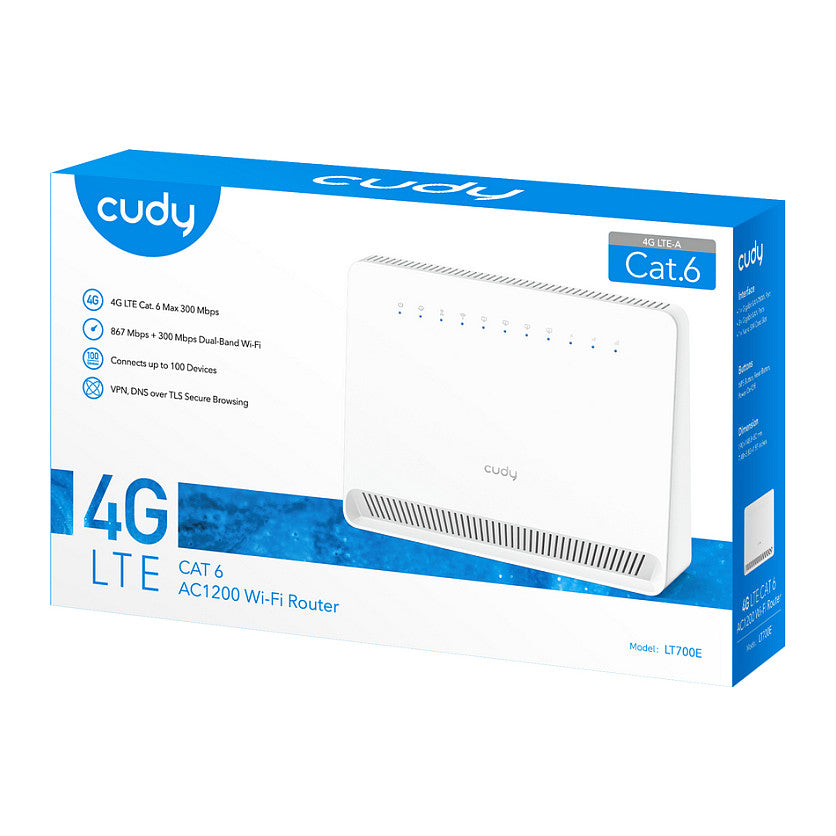 Cudy AC1200 Wi-Fi 4G LTE-Cat6 Gigabit Router