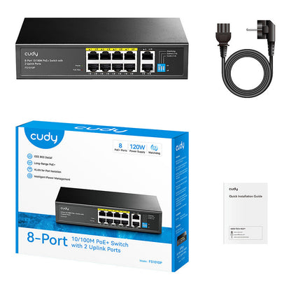 8P Cudy FS1010P PoE+