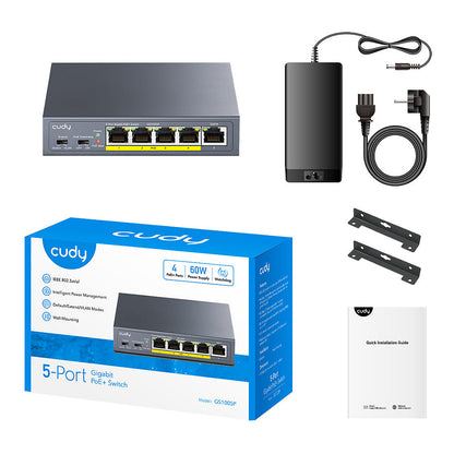 5P Cudy GS1005P PoE+