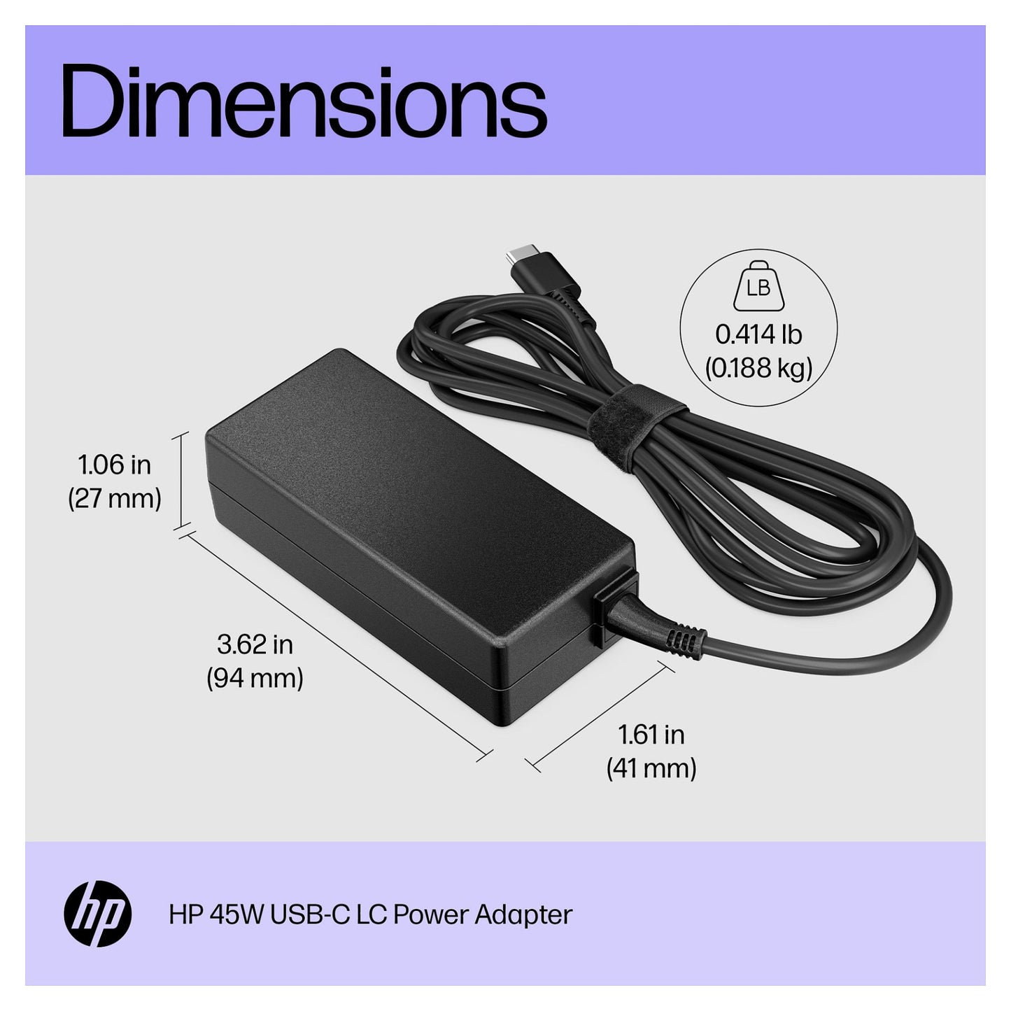N HP 45W USB-C LC Power Adapter (EN)