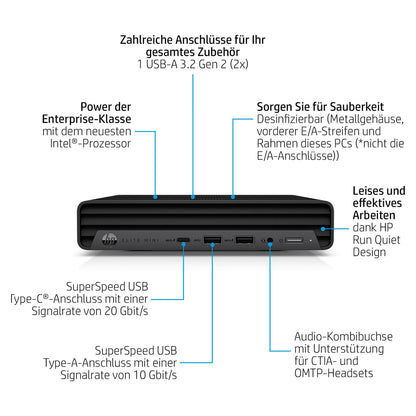 HP Elite Mini 800 G9 Intel Core i5-14500 16GB 512GB/SSD W11P 1J War (DE)
