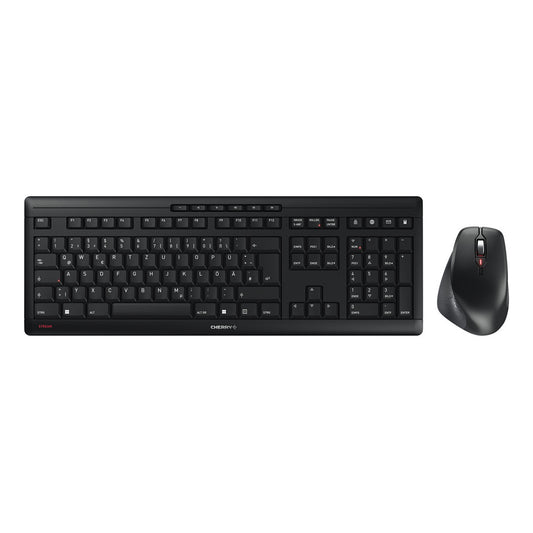 Cherry Desktop Stream COMFORT Wireless [DE] Black Mouse+Keyboard. Fullsize. Silent