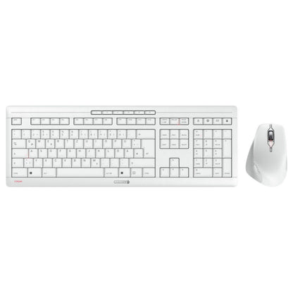 Cherry Desktop Stream COMFORT Wireless [DE] white Mouse+Keyboard. Fullsize. Silent