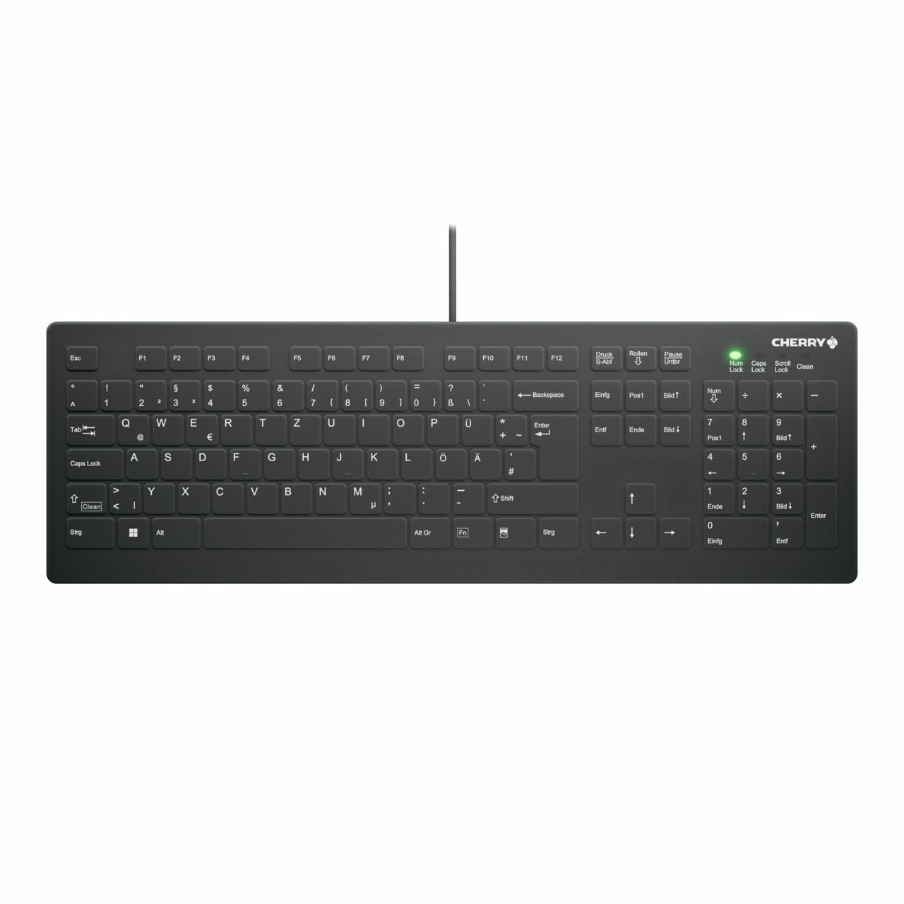 Cherry Keyboard AK-C8112 Medical kabelgebunden versiegelt [DE] schwarz IP68 kabelgebunden. vollversiegelt. IP68