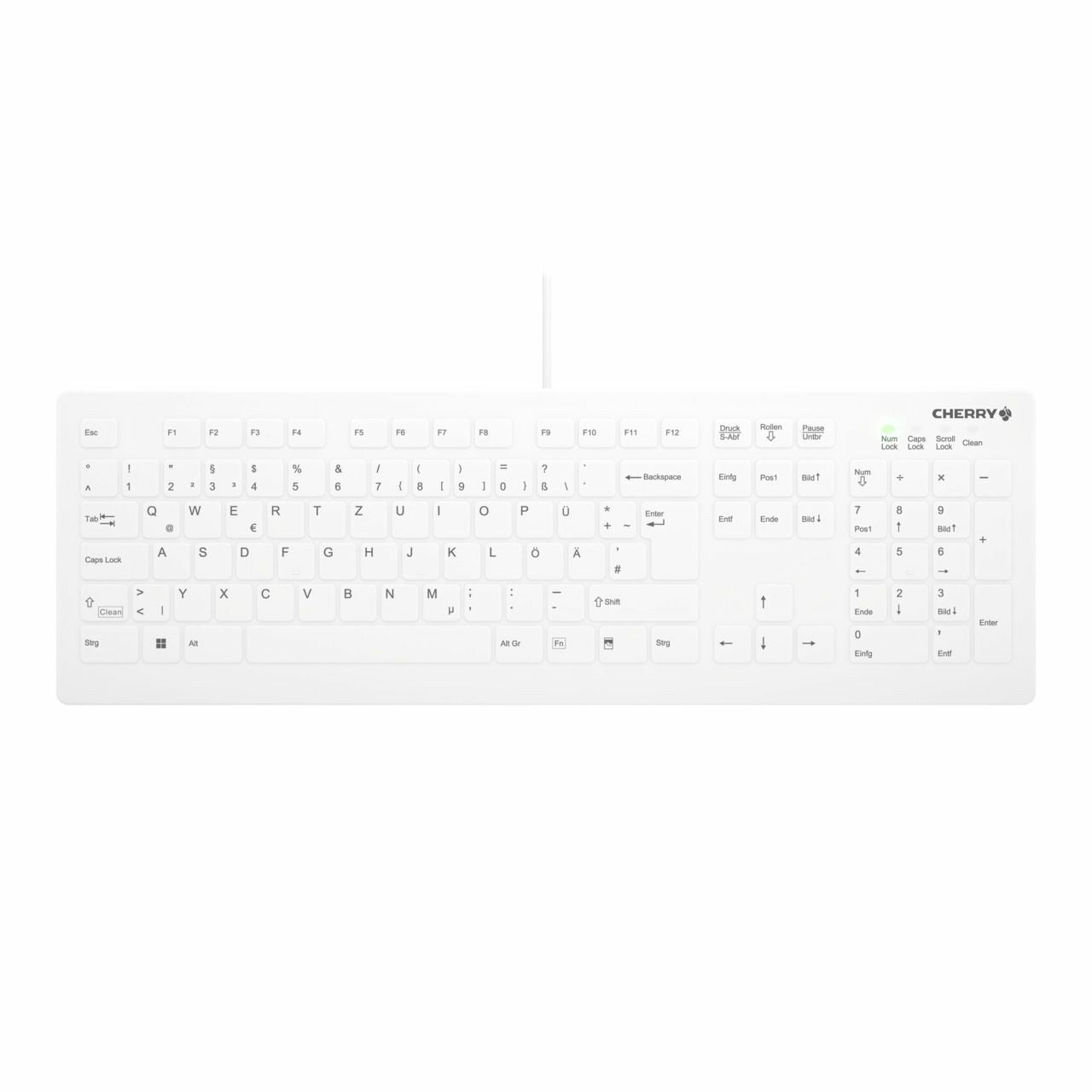 Cherry Keyboard AK-C8112 Medical kabelgebunden versiegelt [DE] weiß IP68 kabelgebunden. vollversiegelt. IP68