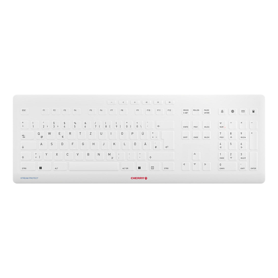 Cherry Keyboard Stream PROTECT [DE] white grey