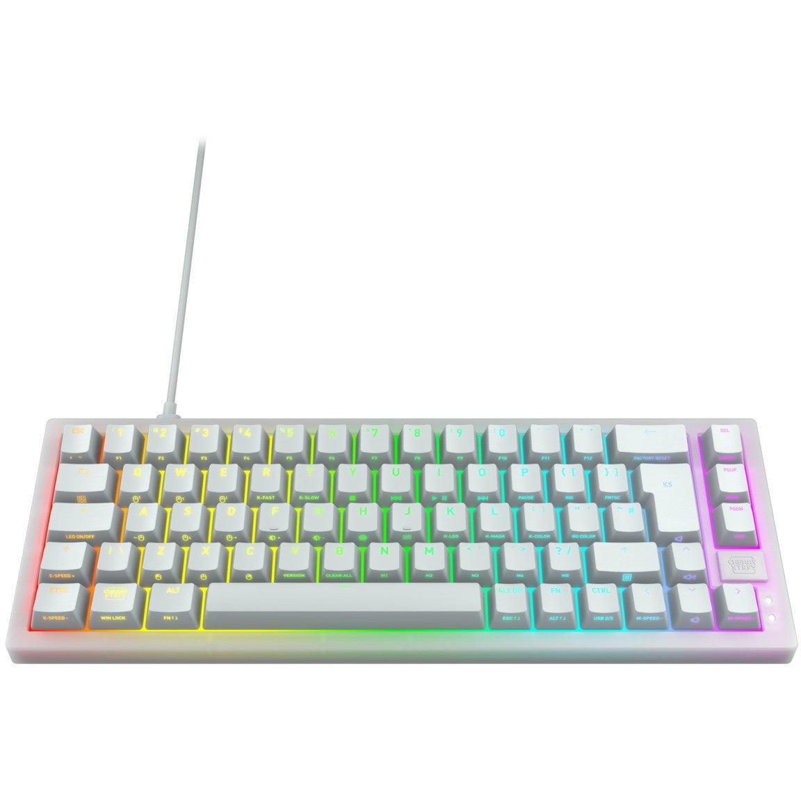 Cherry Tastatur Xtrfy K5V2 RGB Compact Gaming MX2A RED [DE] weiß