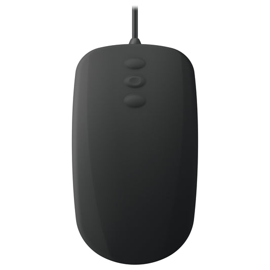 Cherry Mouse AK-PMH3 Medical 3-Button Scroll corded sealed Black IP68 kabelgebunden. 3-Button-Scroll-Steuerung. IP68
