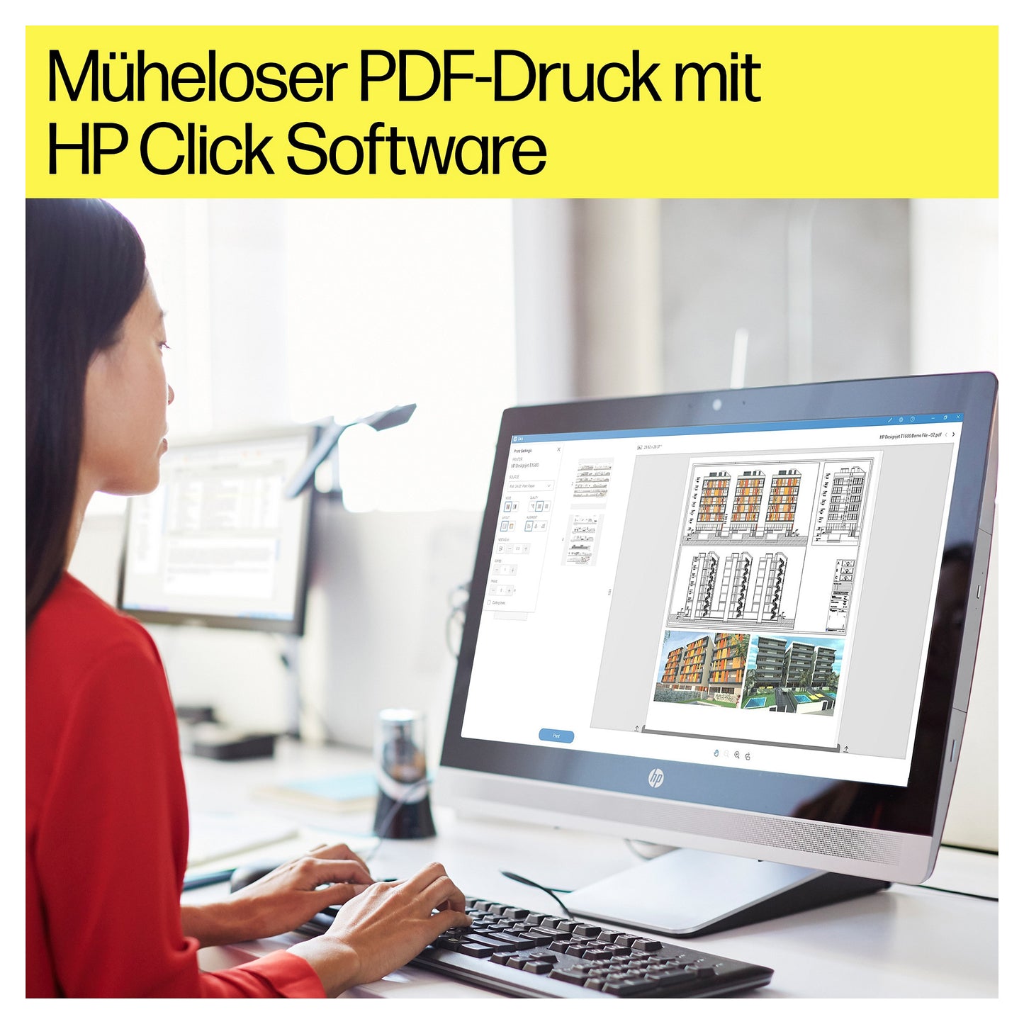 HP DesignJet T1600PS 91,44cm 36" Großformatdrucker LAN