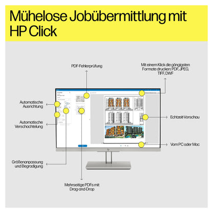 HP DesignJet T1600PS 91,44cm 36" Großformatdrucker LAN