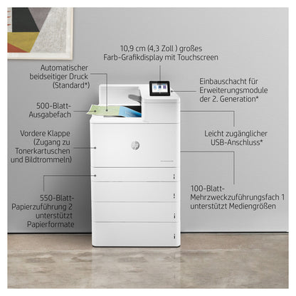FL HP Color LaserJet Enterprise M856dn Farblaserdrucker A3 LAN Duplex