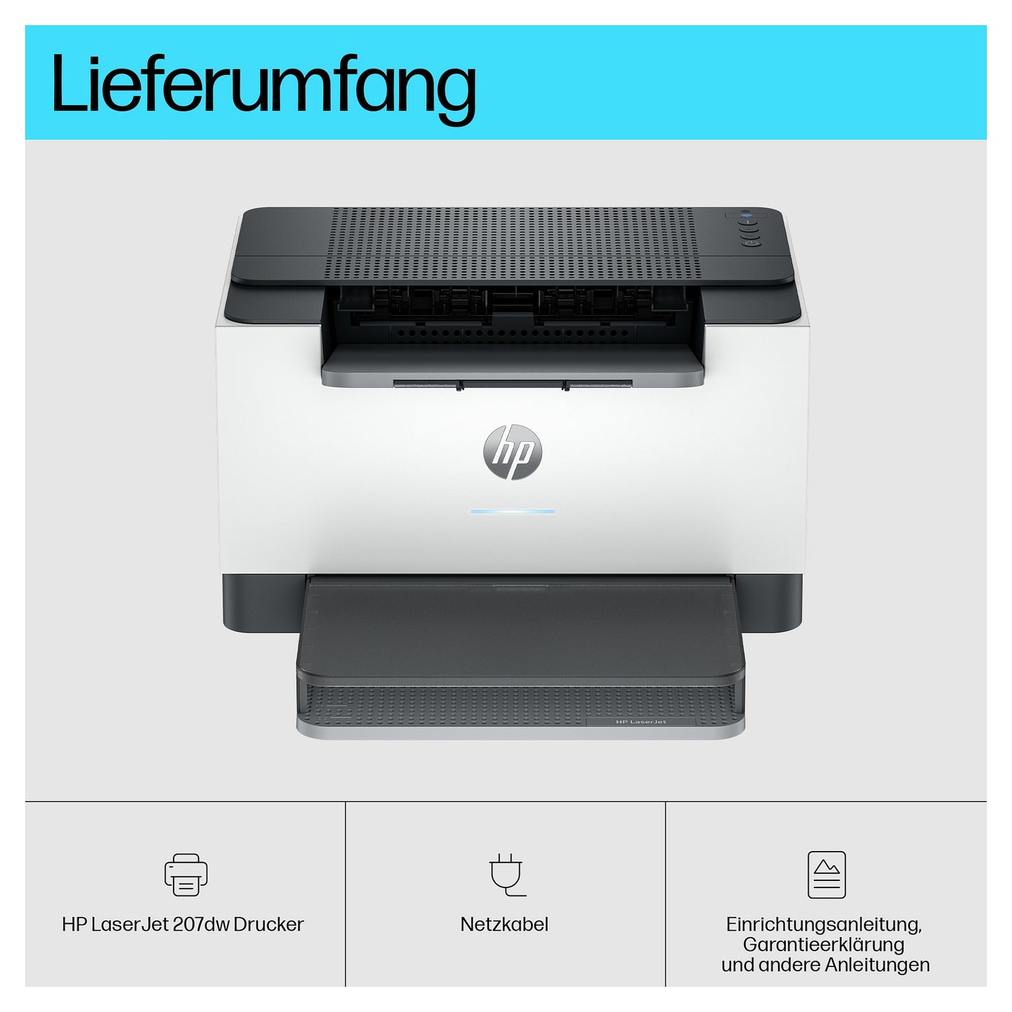 L HP LaserJet M207dw S/W-Laserdrucker A4 LAN WiFi Duplex