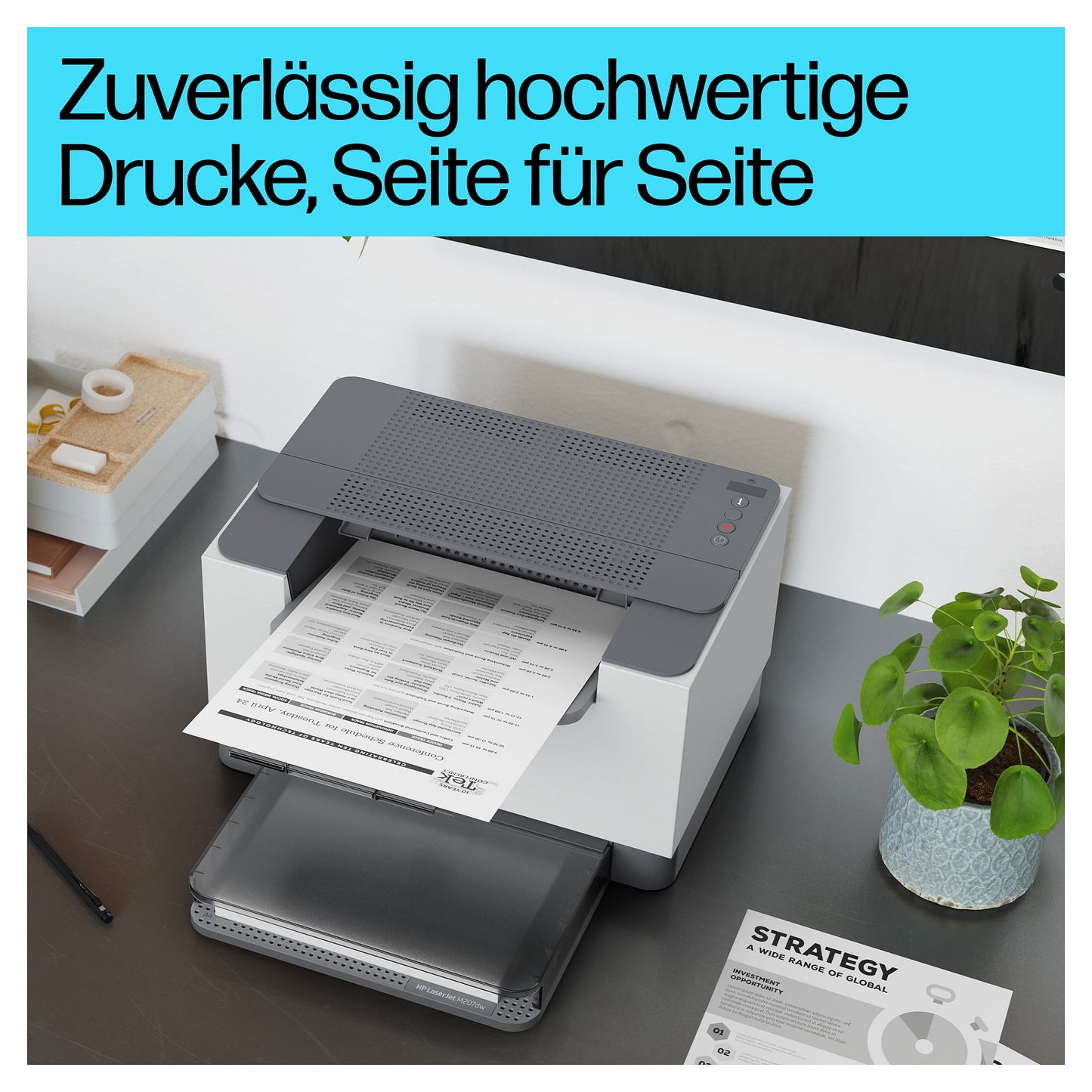 L HP LaserJet M207dw S/W-Laserdrucker A4 LAN WiFi Duplex