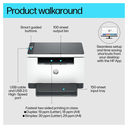 L HP LaserJet MFP M234d A4 Laser-Multifunktionsdrucker 4in1 A4 Duplex